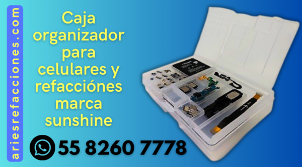 Caja organizador para celulares y refacciónes marca sunshine